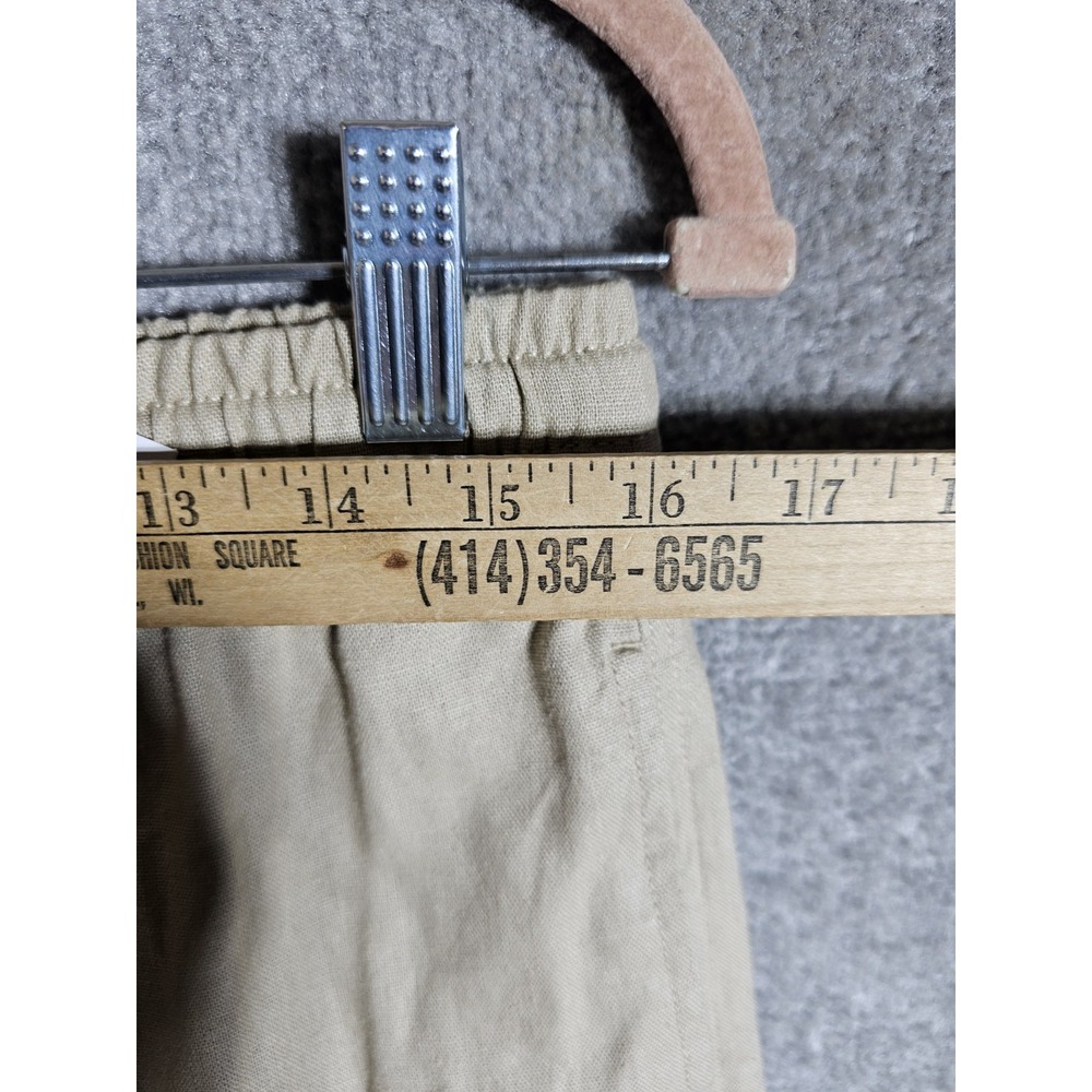 Forever 21 Linen Blend Shorts Mens Sz Medium Taupe Khaki Drawstring Pockets New - Picture 8 of 10